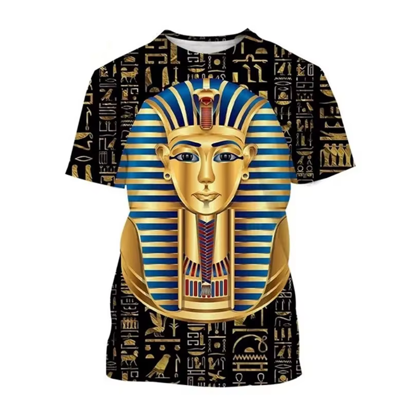 Été ancien pharaon égyptien graphique impression 3D T-Shirts hommes femmes t-shirt décontracté à manches courtes
