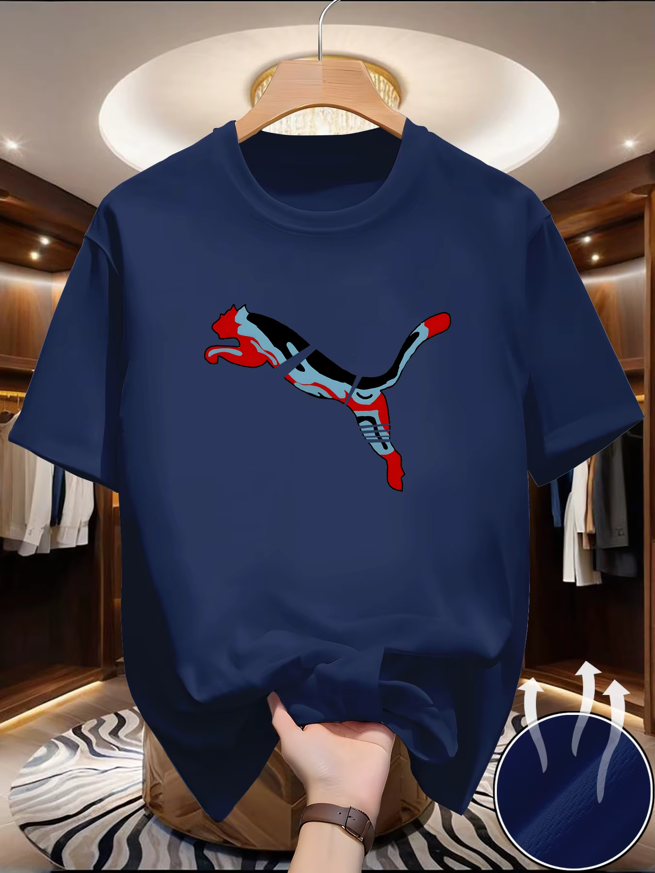 T-shirt d'été en maille à séchage rapide pour hommes