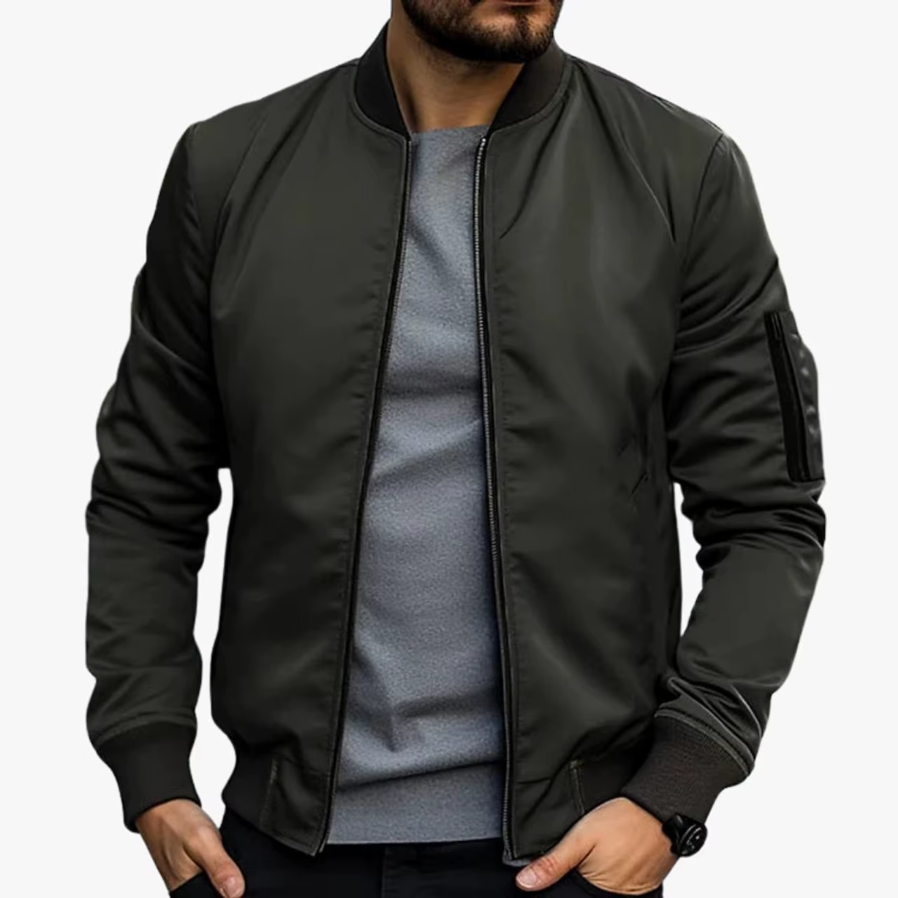 Nouvelles vestes pour hommes couleur unie Bomber veste manteau affaires hommes manteaux coupe-vent hommes vestes à glissière costumes sur mesure