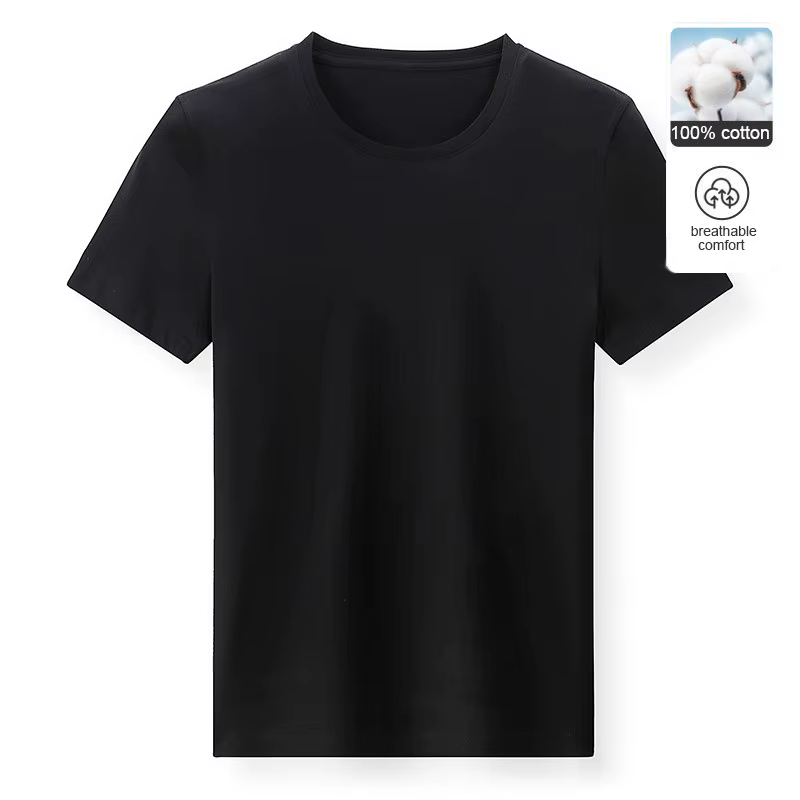 Homme t-shirts 100% coton de haute qualité nouvelle marque d'été hauts classique plaine col rond manches courtes décontracté mode hommes vêtements