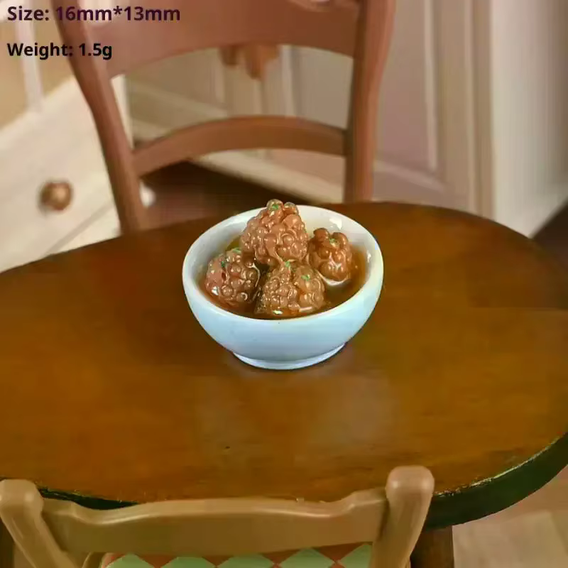 Modèles de plats chinois miniatures pour maison de poupée 1/12