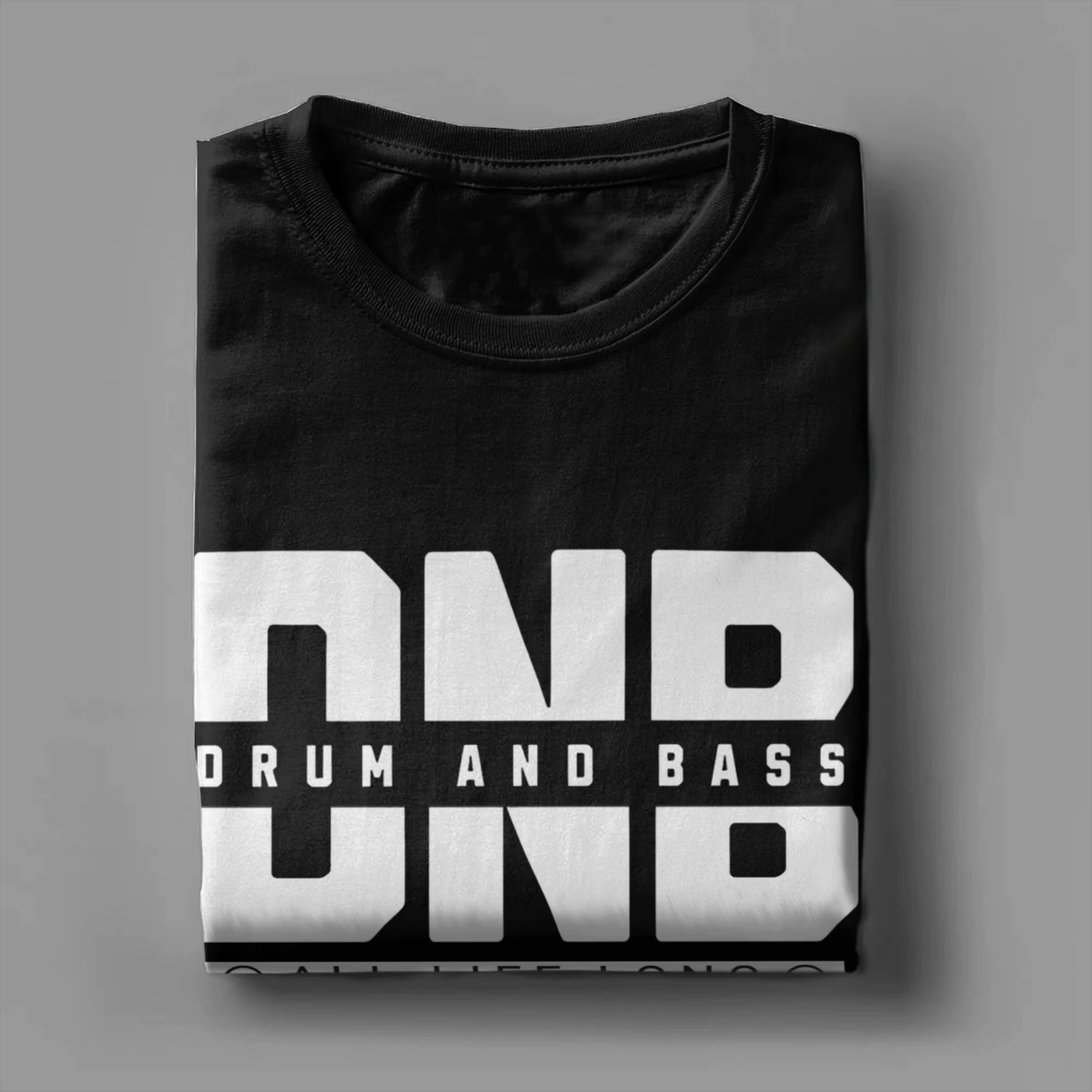 Décontracté DNB tambour et basse t-shirt hommes col rond manches courtes hauts coton été