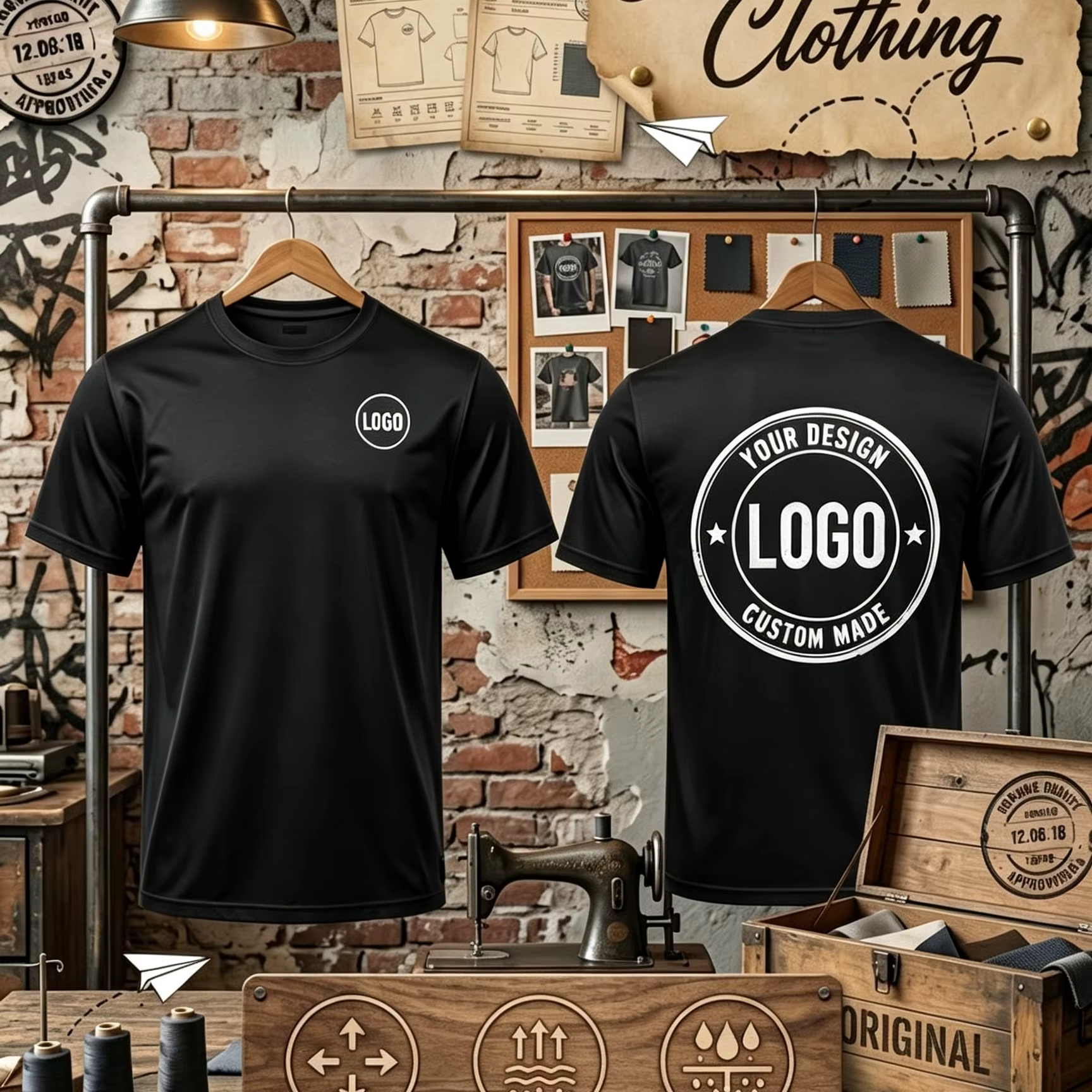 1 T-shirt pour homme, avec logos et motifs personnalisables imprimables sur le devant et le dos, respirant et à séchage rapide