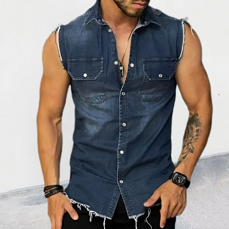 Chemise en Denim Précieux pour Homme