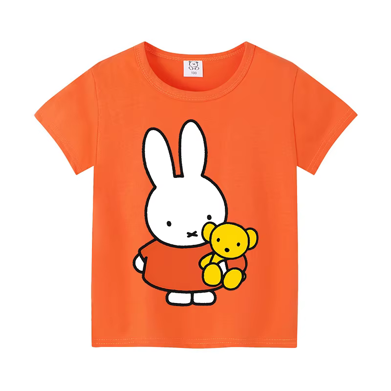 Miffy – T-shirt à manches courtes en coton pour enfants