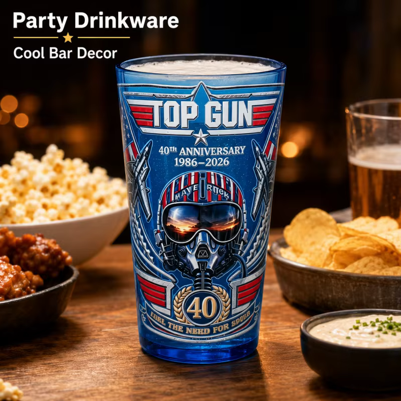 Verre à bière à thème Top Gun 40e anniversaire