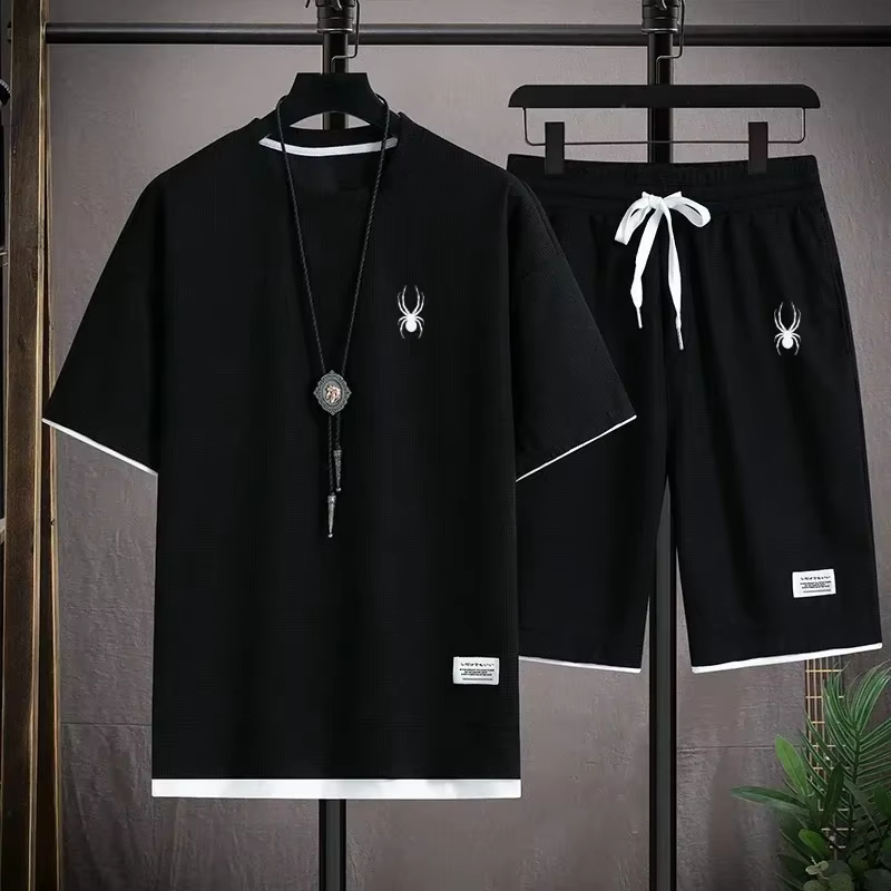 Ensemble t-shirt à manches courtes et short de sport pour homme