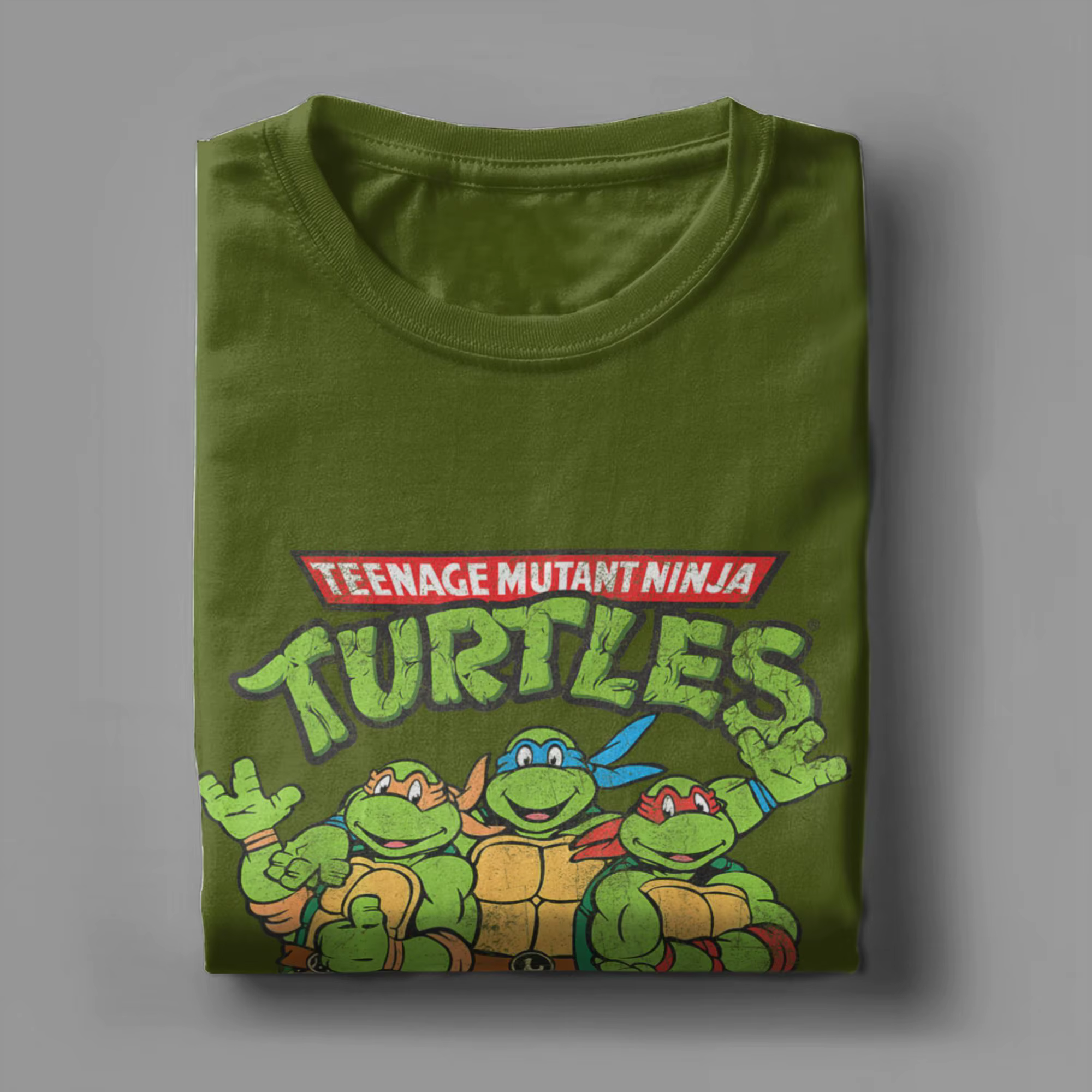 T-shirts classiques à logo rétro des tortues ninja pour hommes