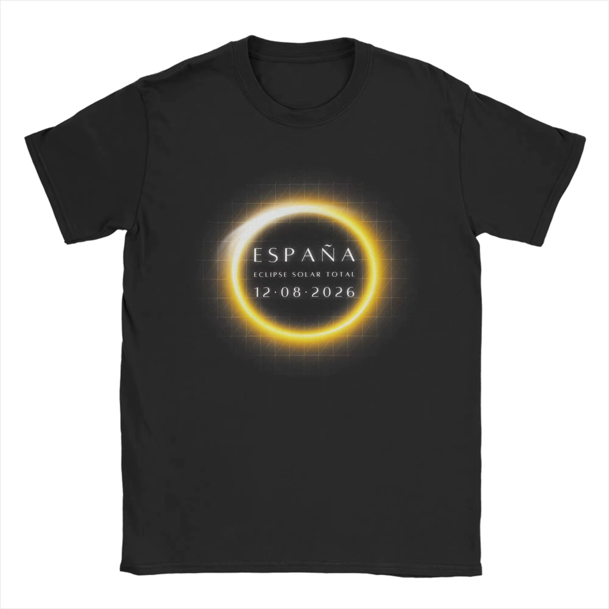 T-shirt pour hommes, éclipse solaire totale en Espagne 2026