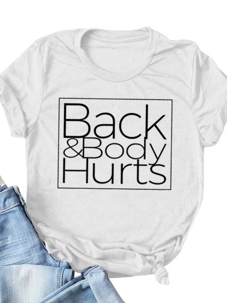 T-shirt à manches courtes et col rond pour femmes