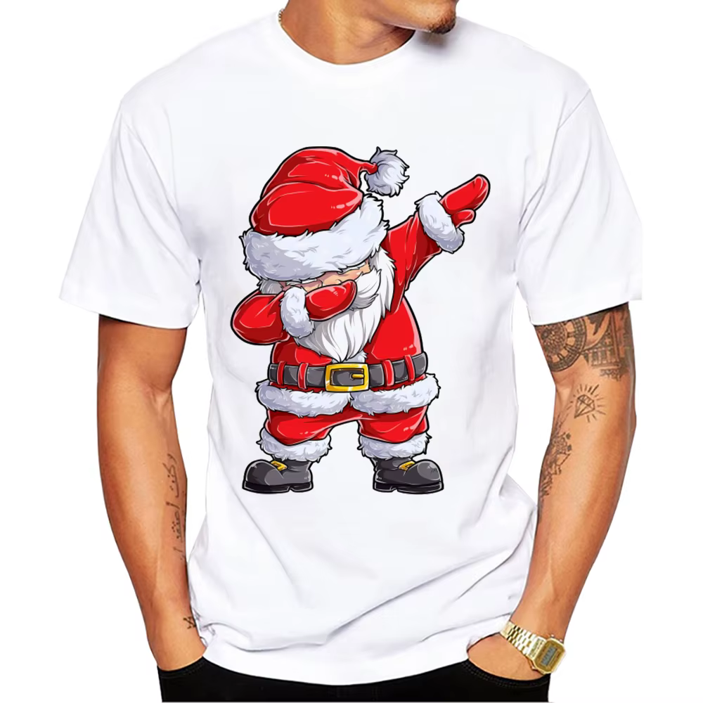 T-shirt de Noël à manches courtes pour hommes