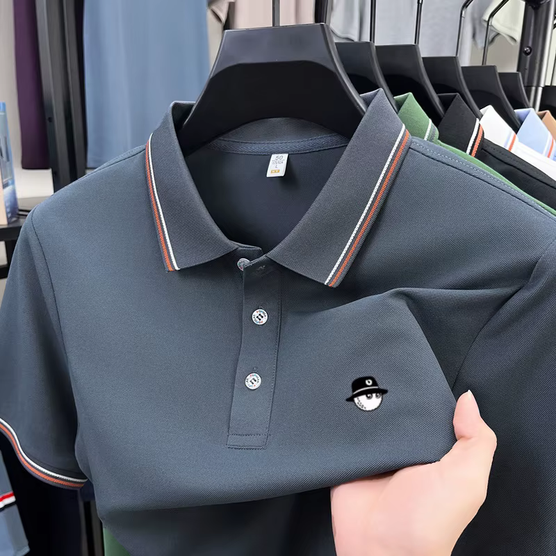 Polo imprimé de luxe pour homme – T-shirt décontracté à manches courtes
