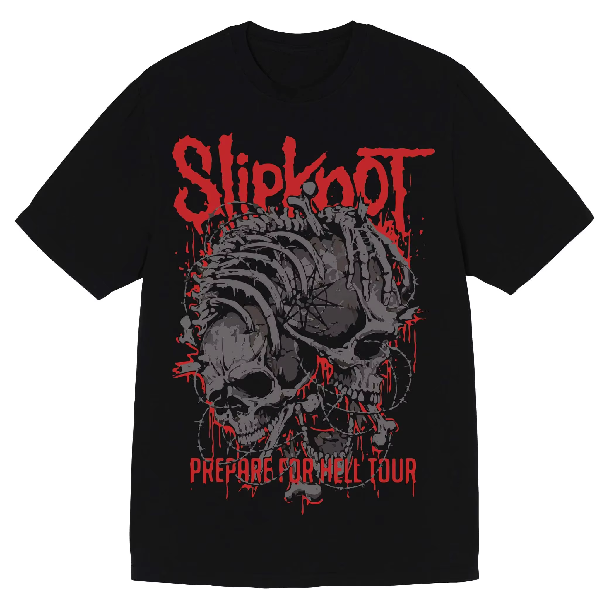Slipknot préparer l'enfer Album affiche graphique imprimé T-shirt hommes femmes ample décontracté surdimensionné à manches courtes rue Hip Hop t-shirts