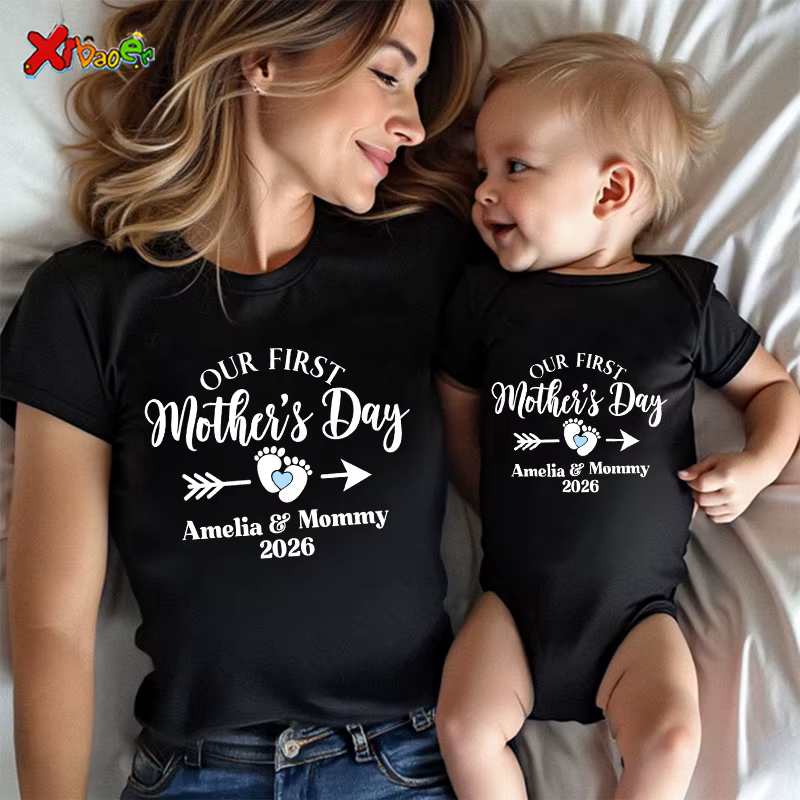 T-shirt Fête des Mères Tenues Personnalisées Nos Premières Chemises