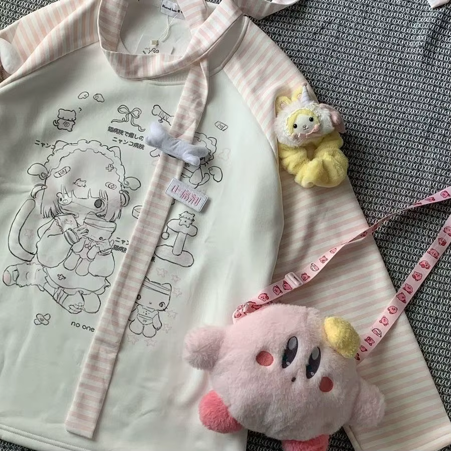 T-shirt à manches longues et col rond pour femme