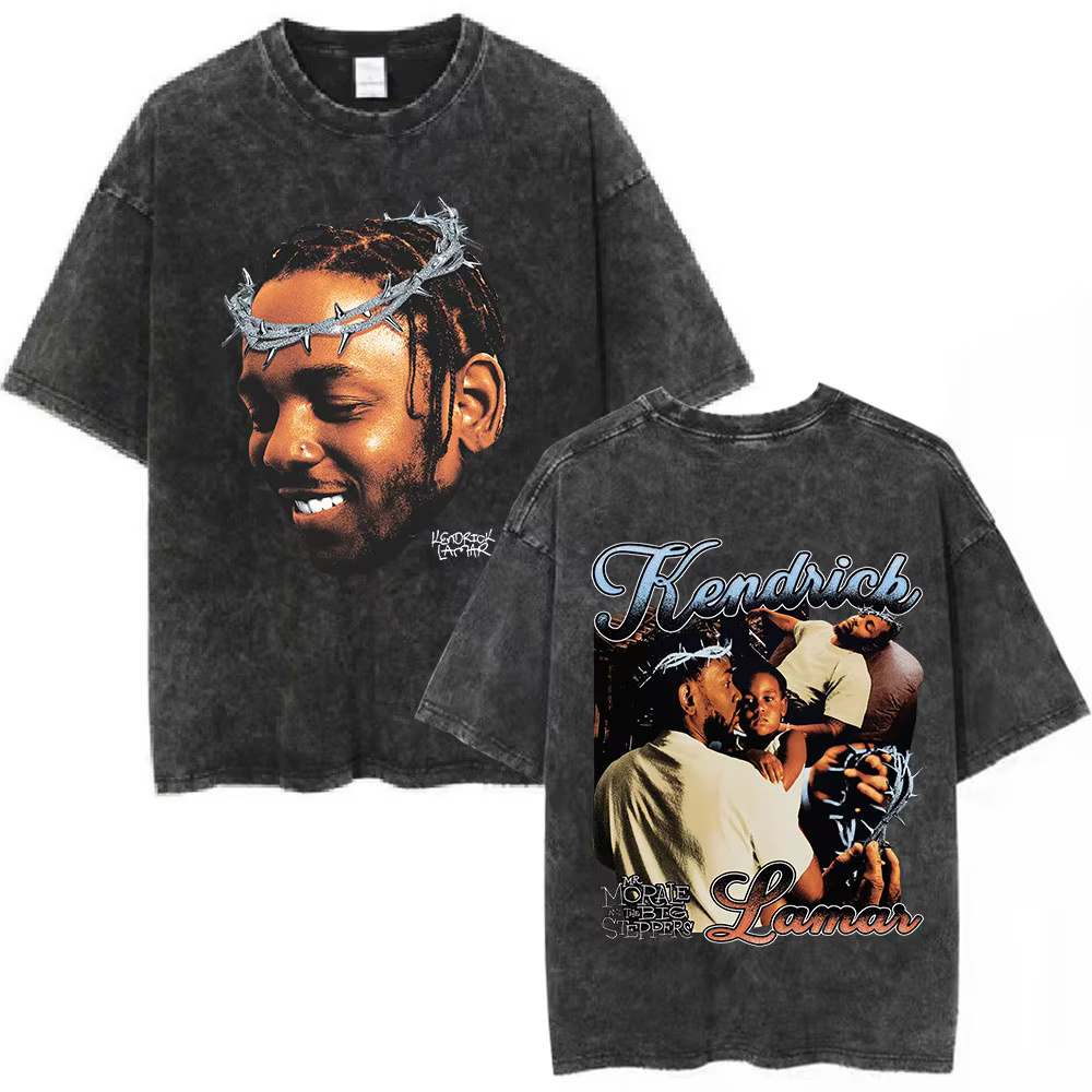 Rappeur Kendrick Lamar t-shirt Mr Morale & The Big Steppers Vintage lavé T-shirts hommes femmes vêtements mode Hip Hop