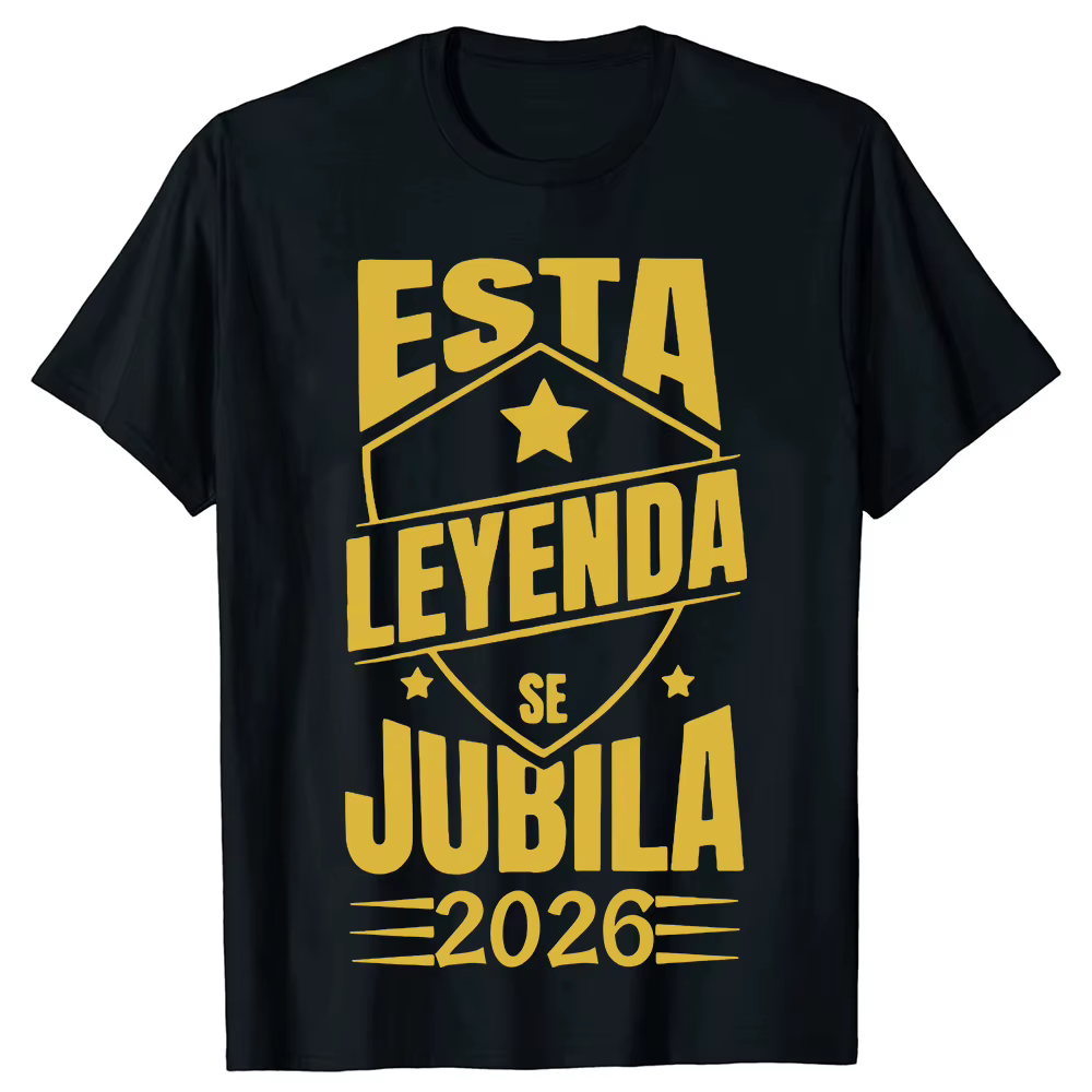 T-shirt Rétro « The Man Be Retired 2026 » – Cadeau pour Papa à la retraite – Vêtements pour Hommes 100% Coton Doux – T-shirts Décontractés Unisexe – Taille EU