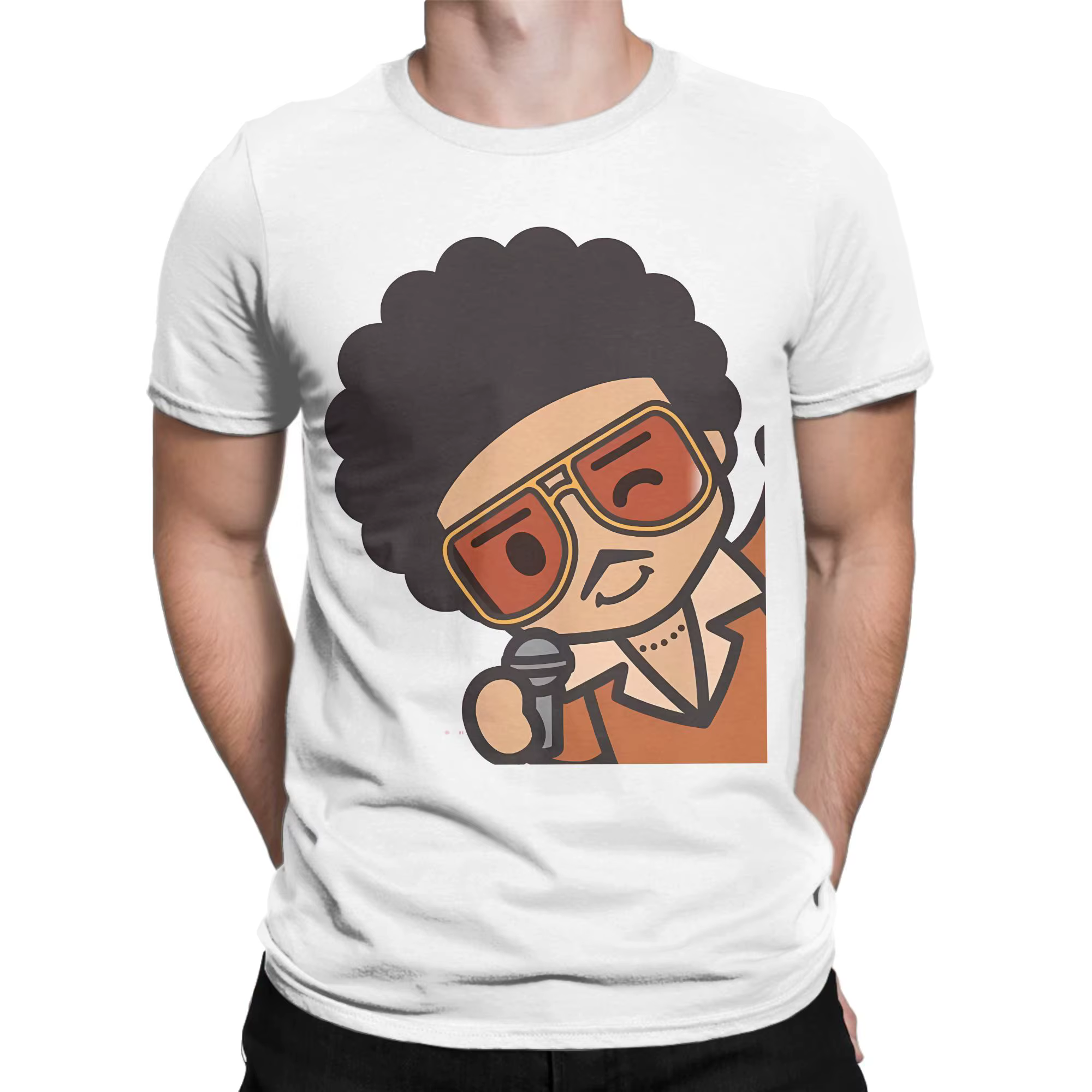 Bruno Mars The Romantic Tour 2026 T-shirt d'été en coton pour hommes