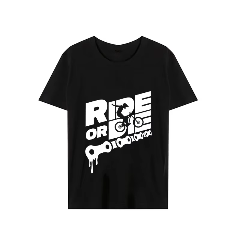 Hommes T-shirt Ride or Die imprimer hauts été mâle casual t-shirts moto mode Streetwear