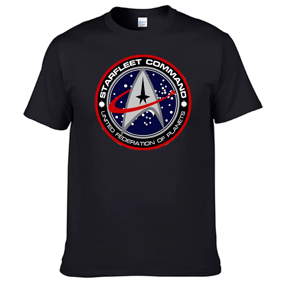 T-shirt étoiles Treks pour hommes, 100% coton