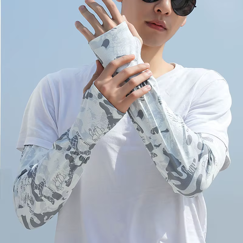 Manches de protection solaire amples camouflage pour hommes et femmes
