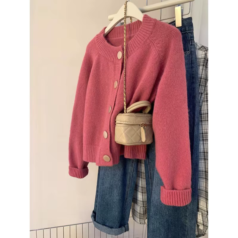 Cardigan tricoté à manches courtes pour femmes en automne et en hiver