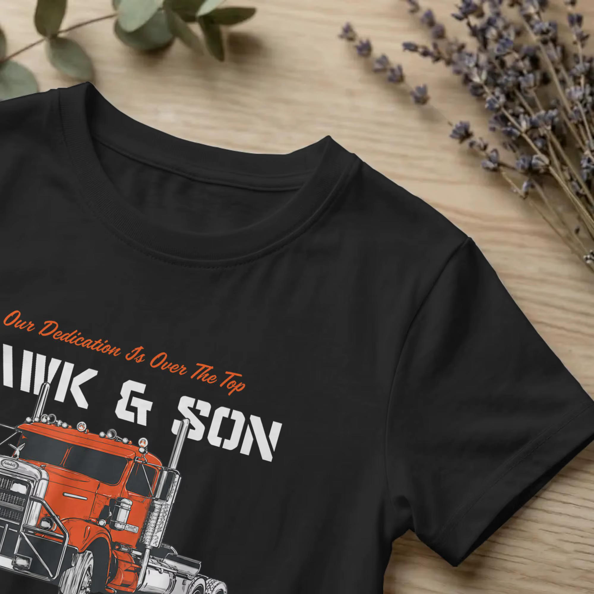 T-shirt pour homme en pur coton vintage de la marque Hawk and Son Hauling Company