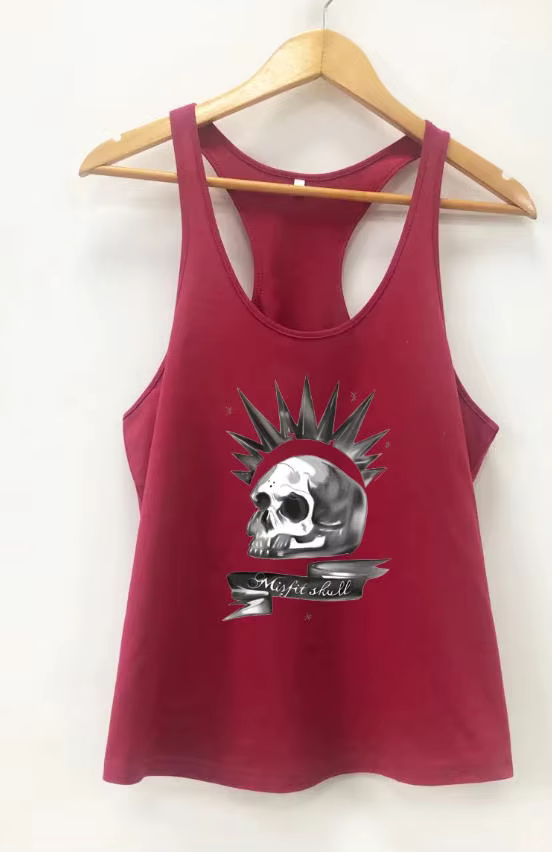 Misfit crâne gothique mignon réservoir femmes mode maillot de corps singlet esthétique féministe style de rue vêtement sans manches kawaii haut t-shirt