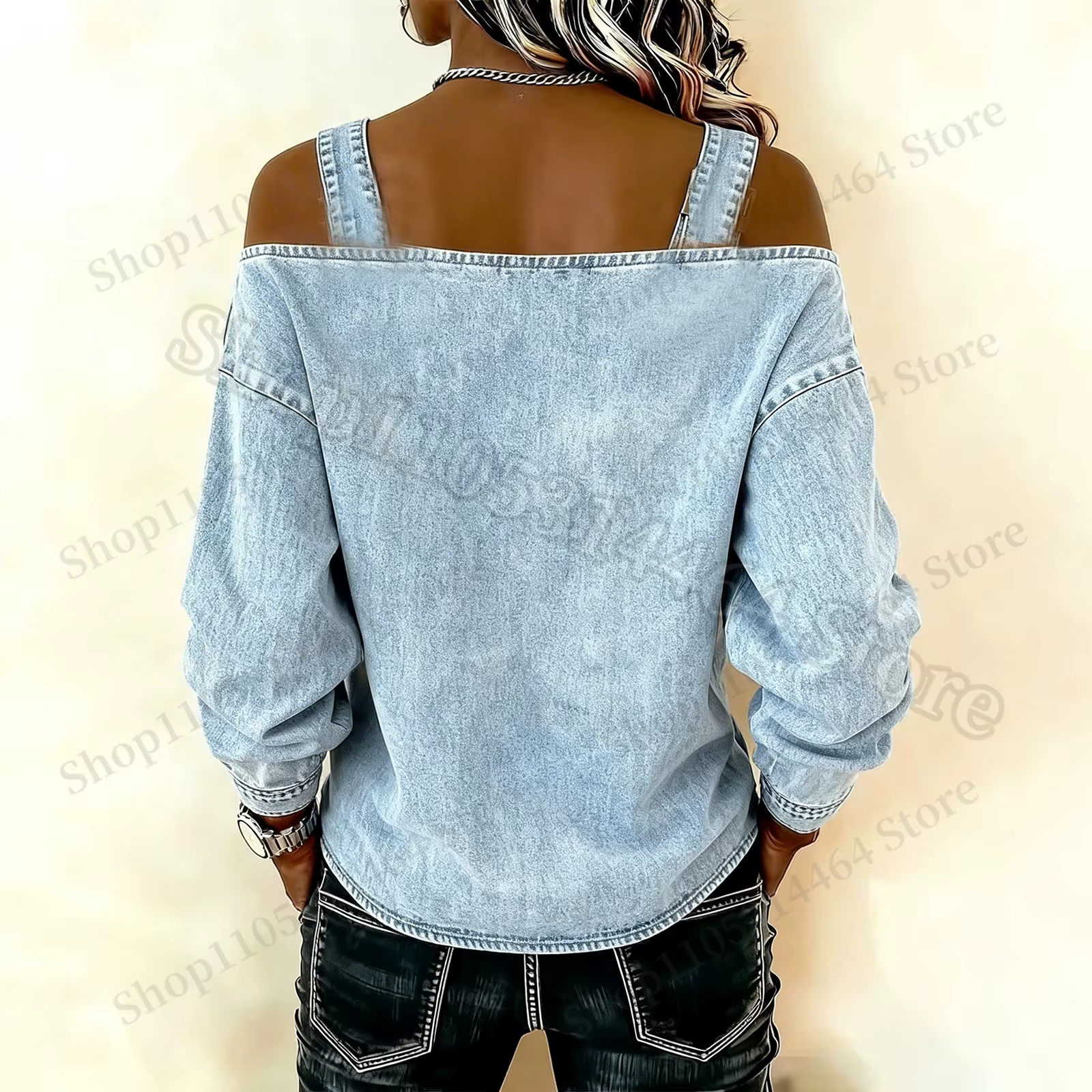Haut en jean pour femme