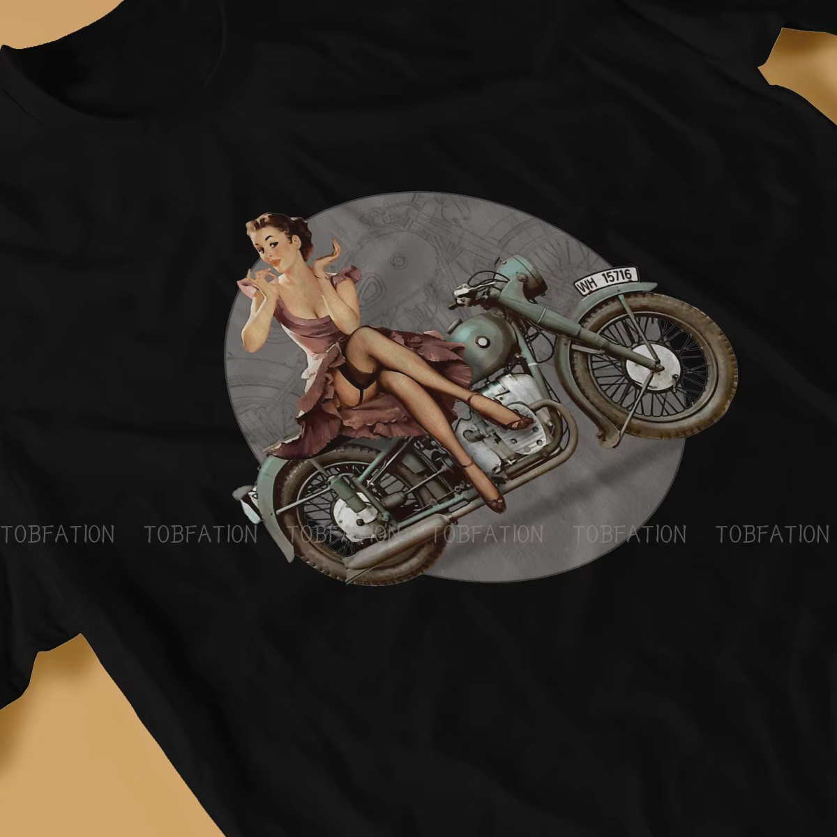 T-Shirt à Col Ras du Cou en Coton pour Homme
