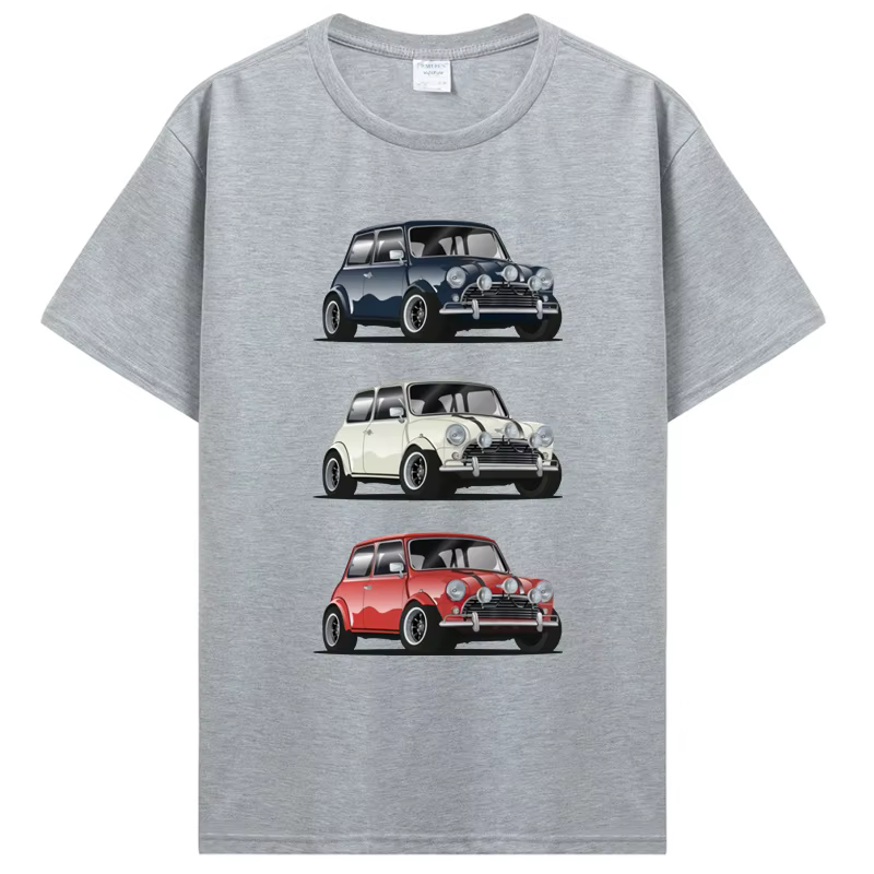 Rétro le Trio italien Mini Cooper T-shirt voiture populaire Style Hipster