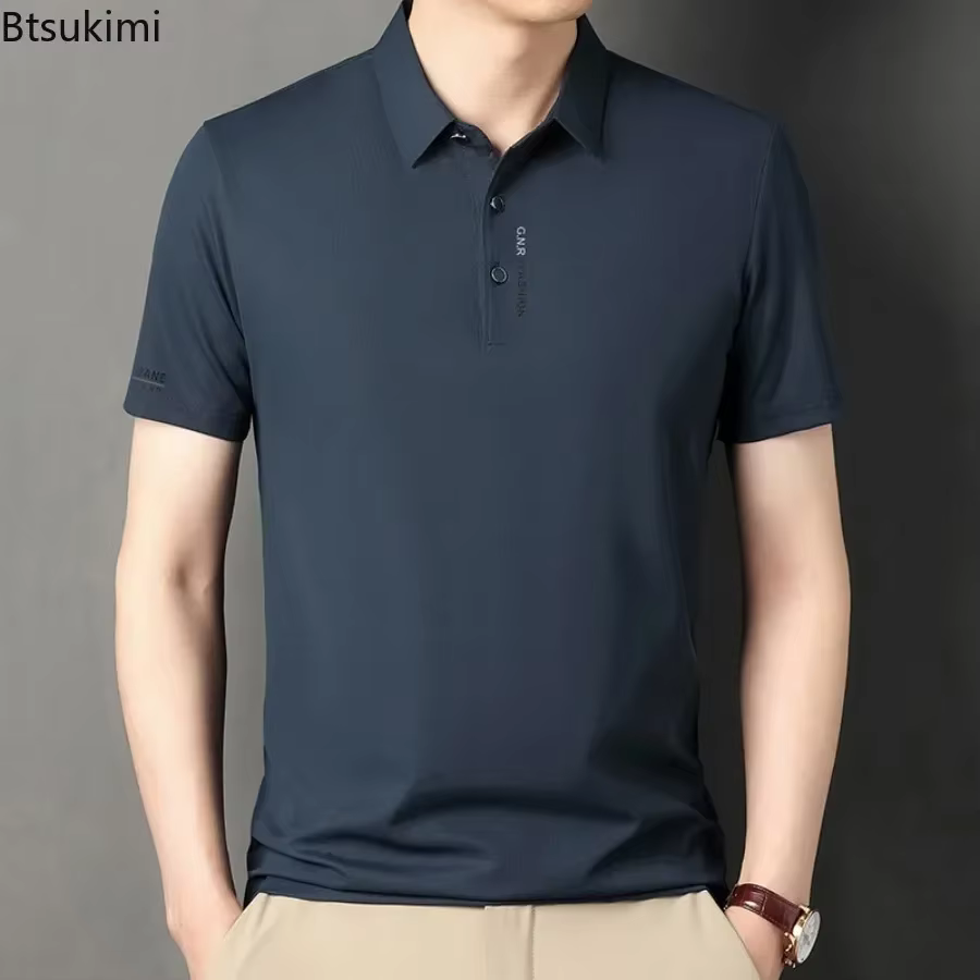 Polo gaufré d'été pour hommes