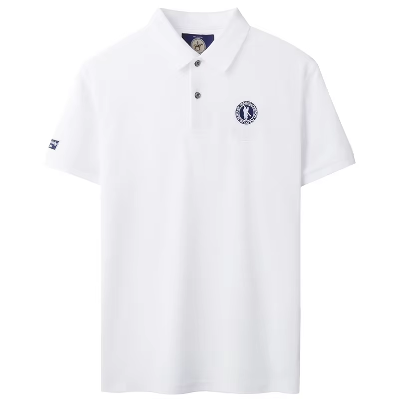 Marque de luxe badge broderie polo à manches courtes hommes haut d'été à la mode respirant léger confort t-shirt style décontracté