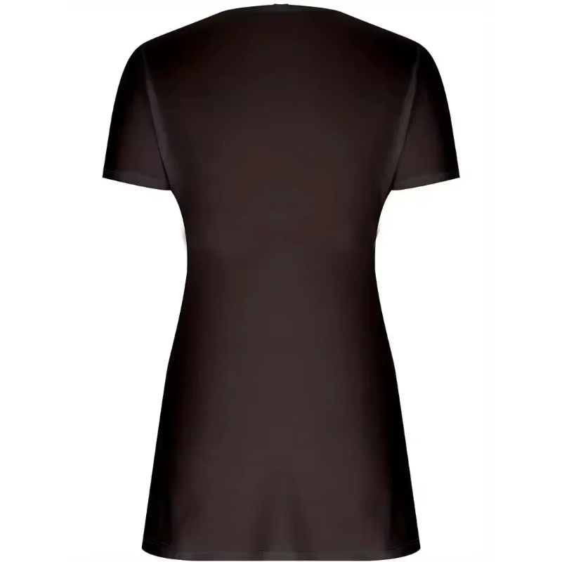 Grande taille 1Xl-5XL nouvelles femmes t-shirt col en v à manches courtes couleur unie Sexy décontracté mince mode