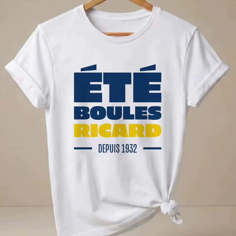 T-shirts graphiques d'été Ricard pour femmes et hommes