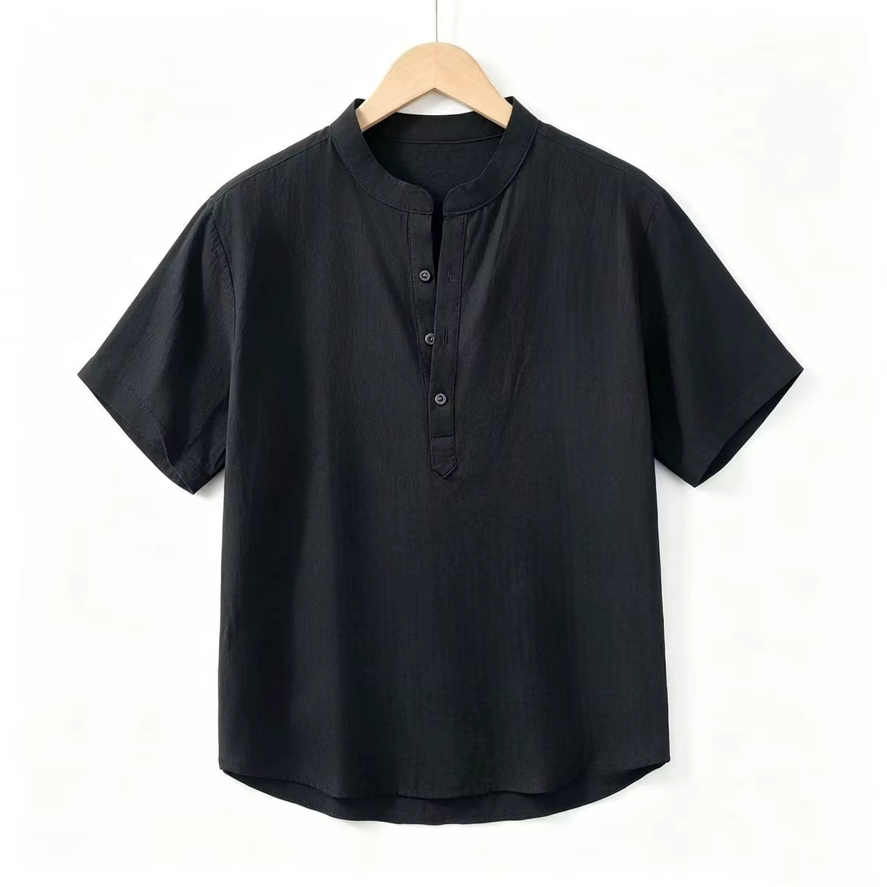 Chemise hawaïenne en lin à manches longues pour homme