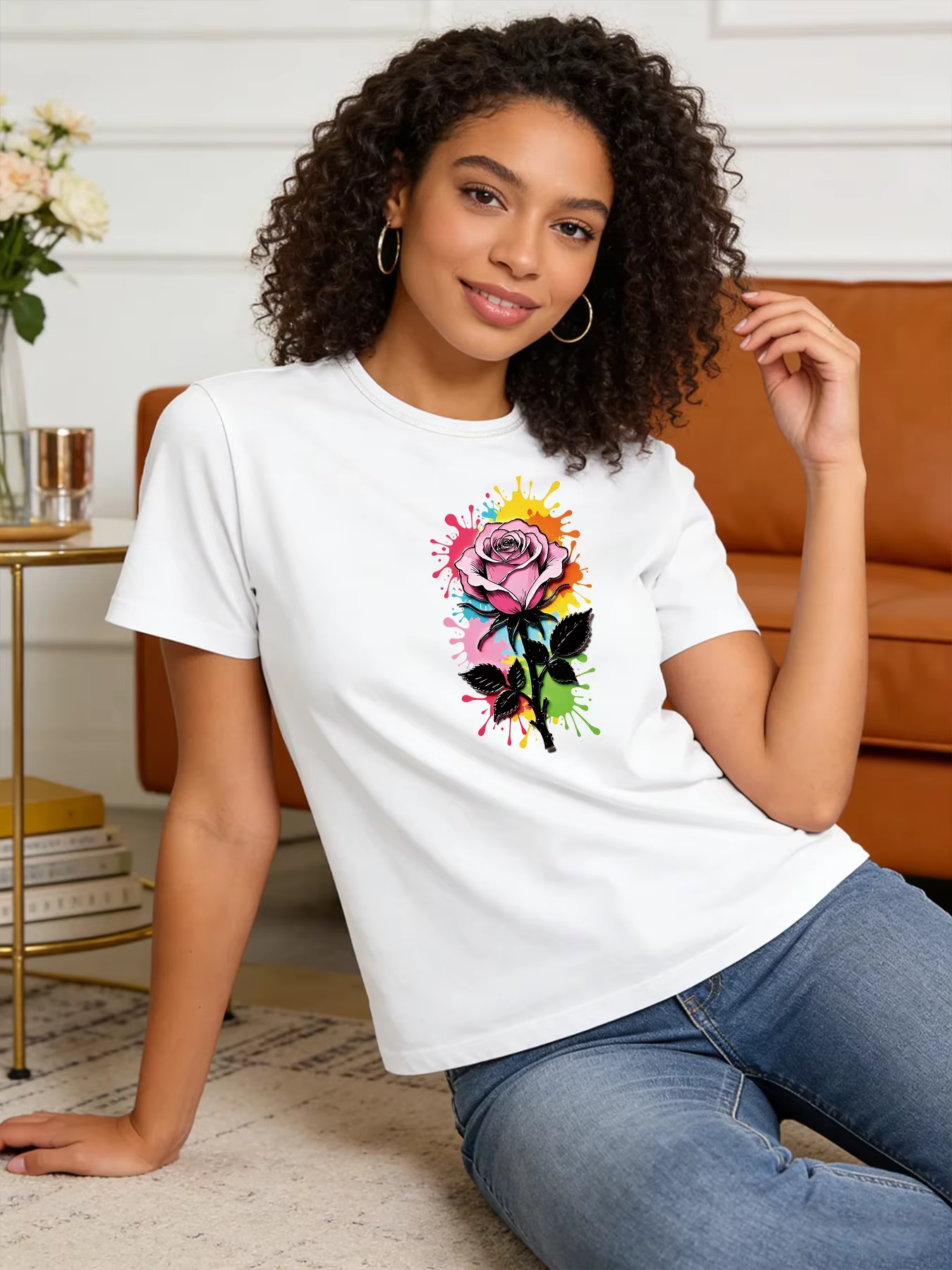T-shirt vert pour femme
