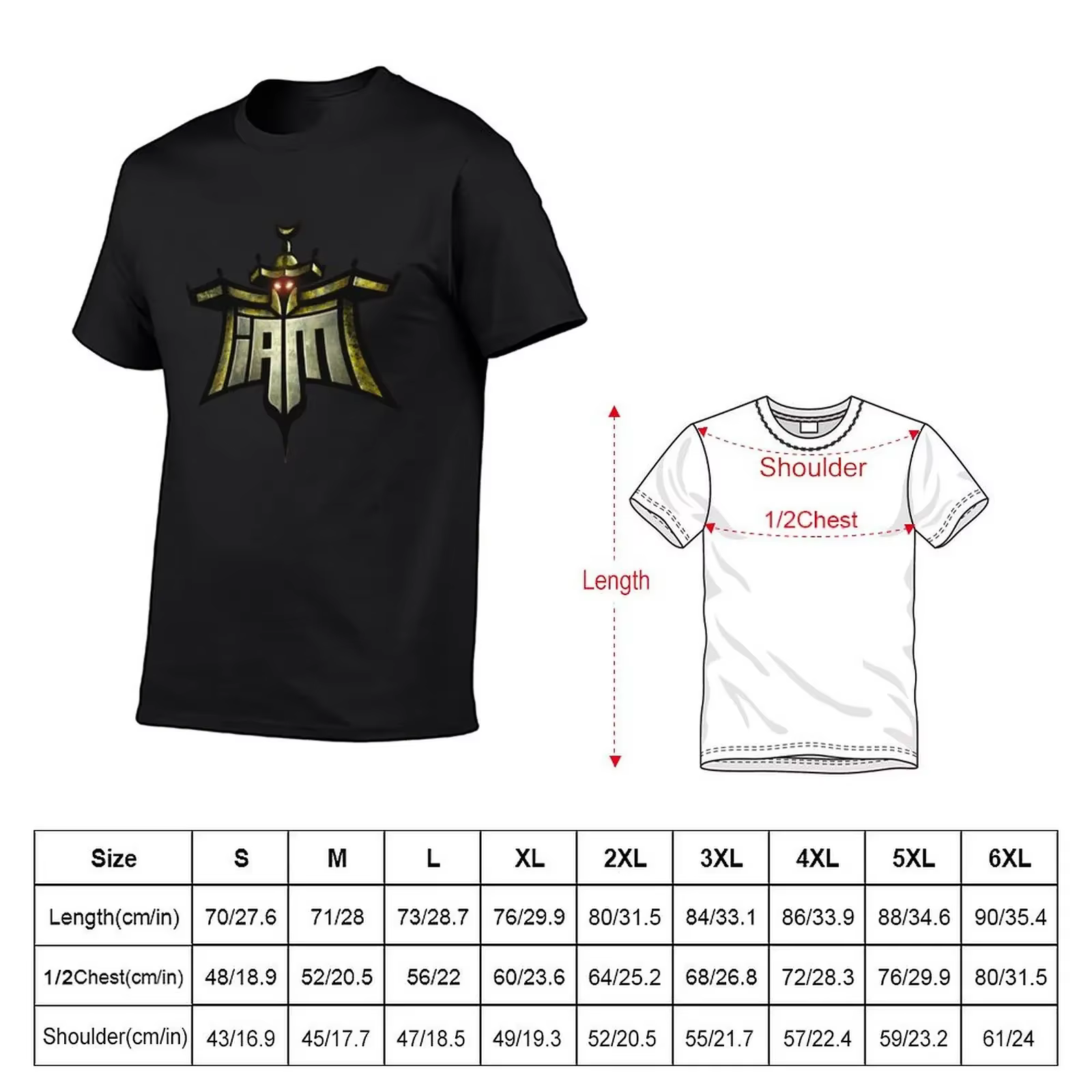 IAM-T-Shirt Surdimensionné pour Homme, Grande Taille, France
