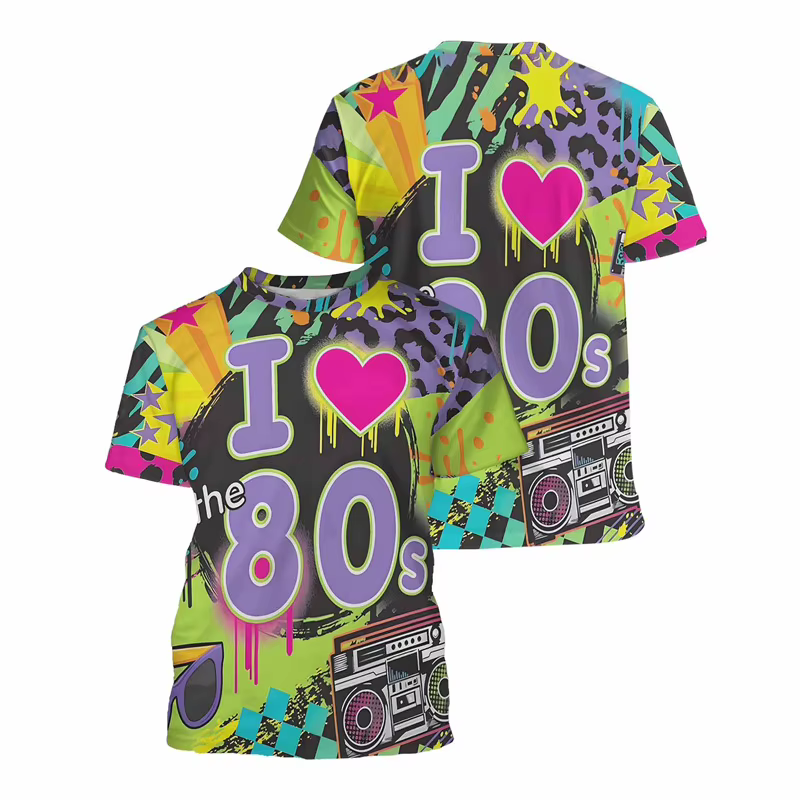 T-shirt graphique vintage des années 80 et 90 pour hommes