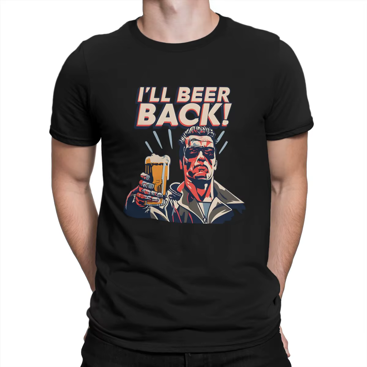 T-Shirt I'll Beer Back en pur coton pour homme