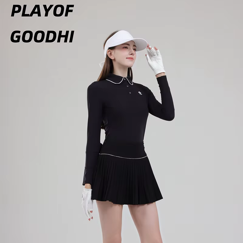 T-shirt de golf à manches longues pour femmes
