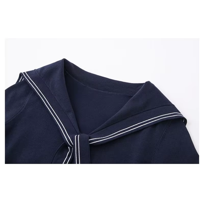 Pull en maille à col marin pour femme