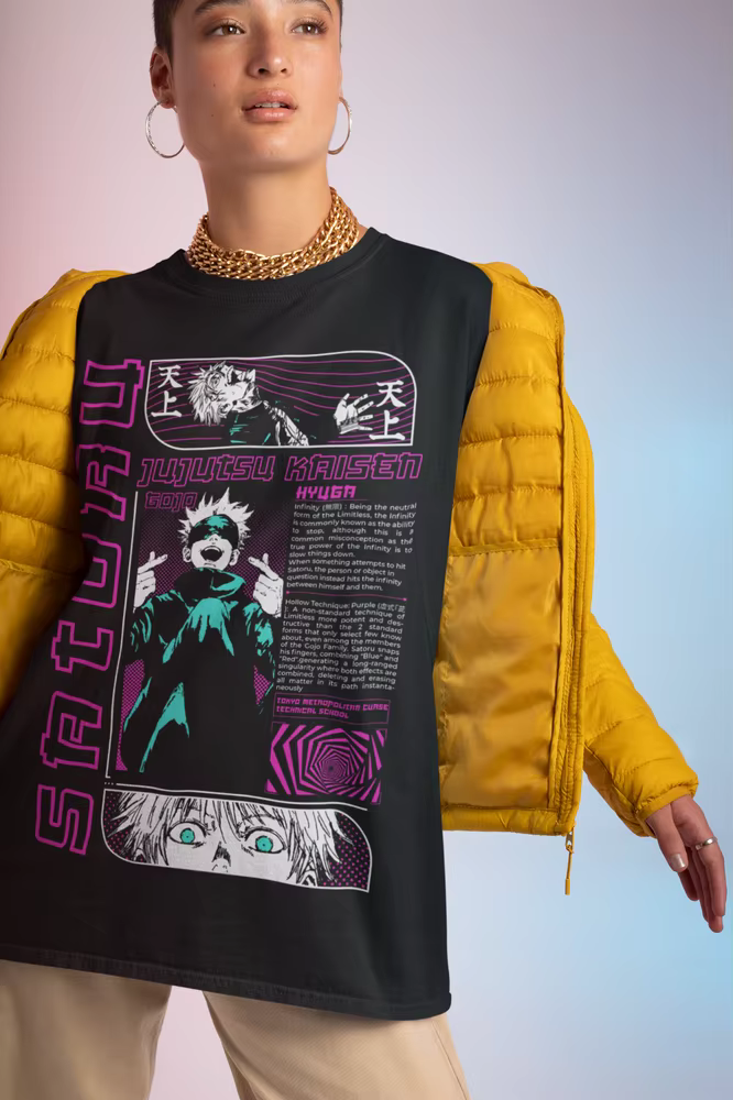 T-shirt Gojo Satoru, Jujutsu Kaimmense