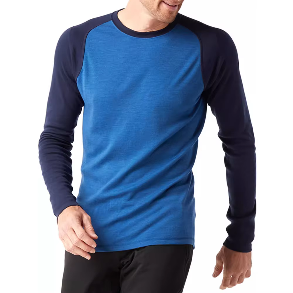 100% laine mérinos hommes à manches longues t-shirt Base thermique Laye