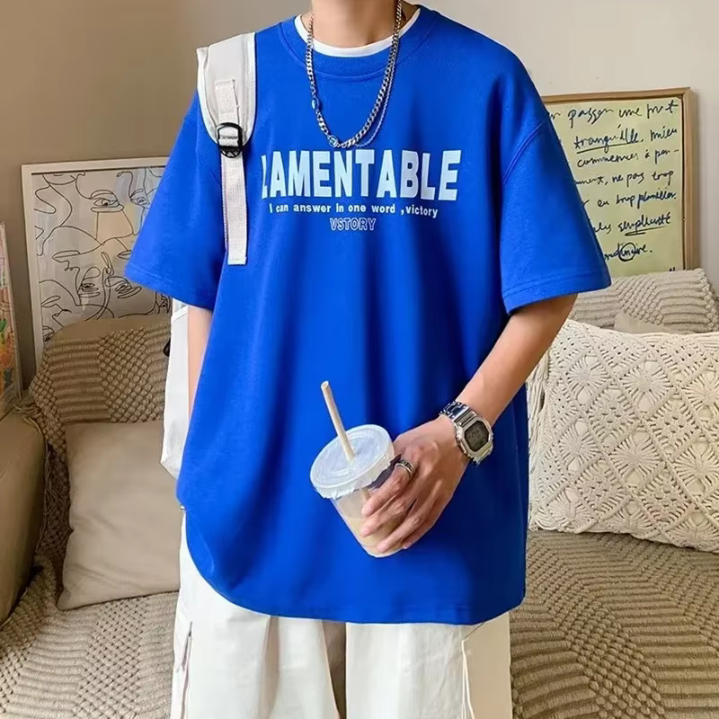 T-Shirt à Manches Courtes en Coton pour Homme