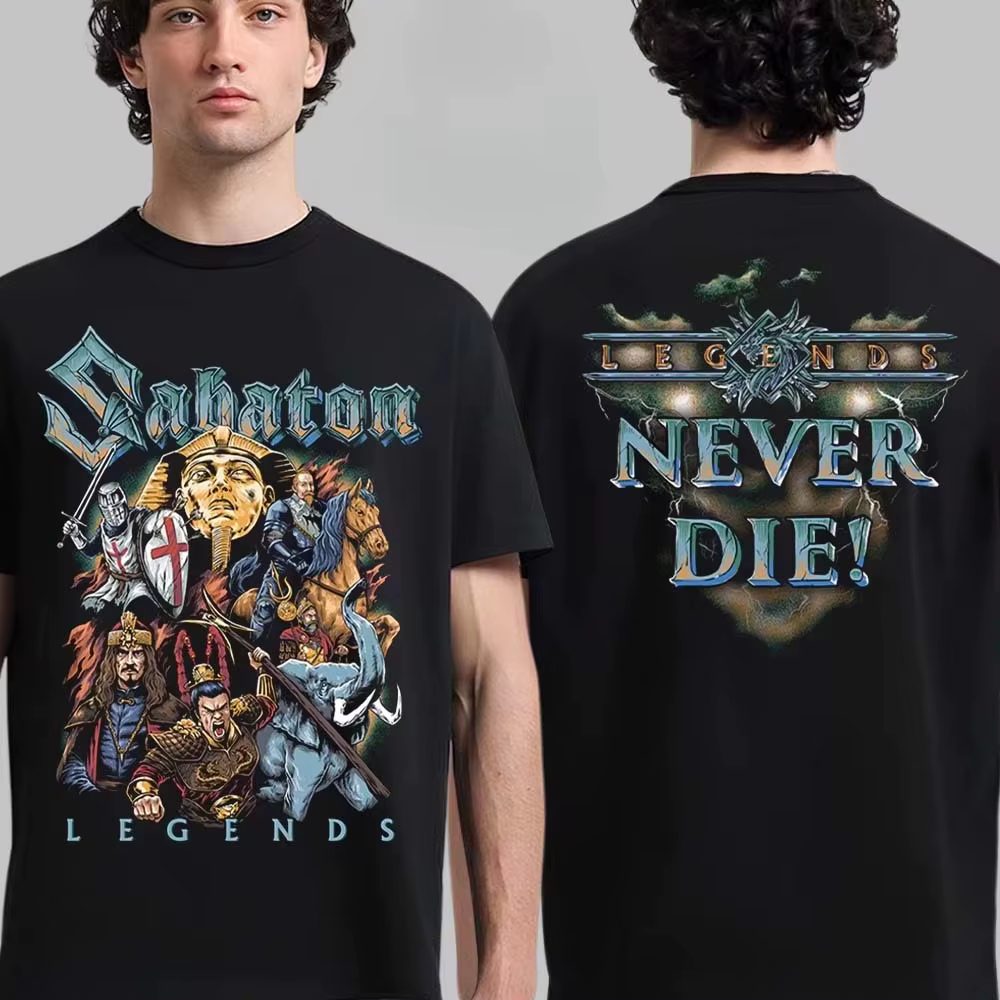 Sabaton Yamato Anchor & Ship Logo Graphic Tee Metal Streetwear Haut décontracté unisexe à manches courtes