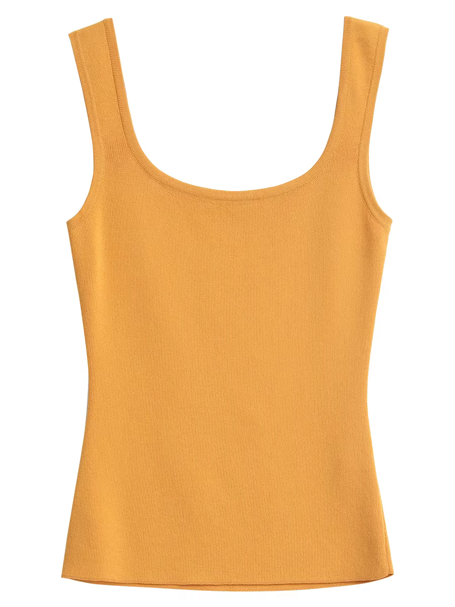 CHIC VEN femmes réservoirs solide ample décontracté nouveau col carré débardeur femme haut coupe ajustée pull Camis été 2025 vêtements