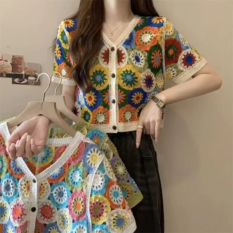 Cranny Rotundity-Haut boutonné au crochet pour femme