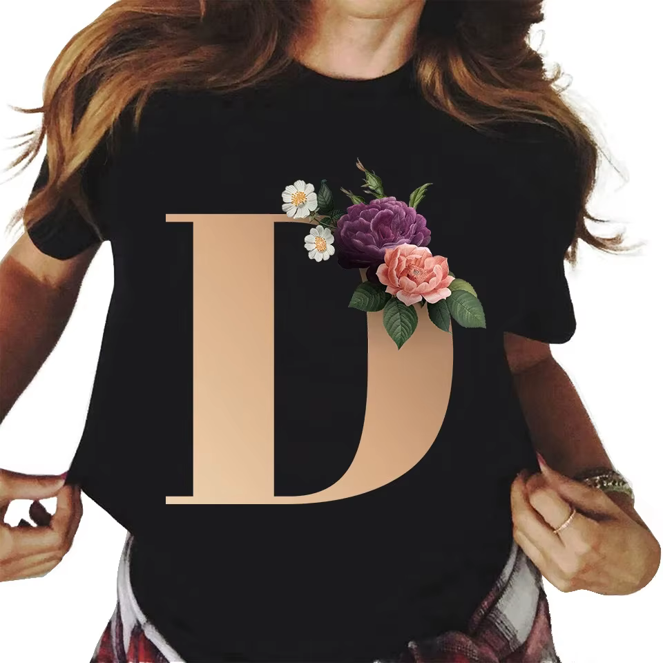 T-shirt en coton à manches courtes pour femmes