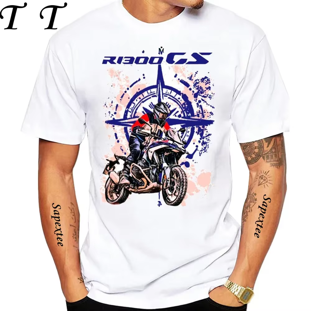 Big Trail R 1300 GS Adventure Style Sport équitation T-Shirt été hommes à manches courtes homme blanc décontracté hauts moto garçon t-shirts